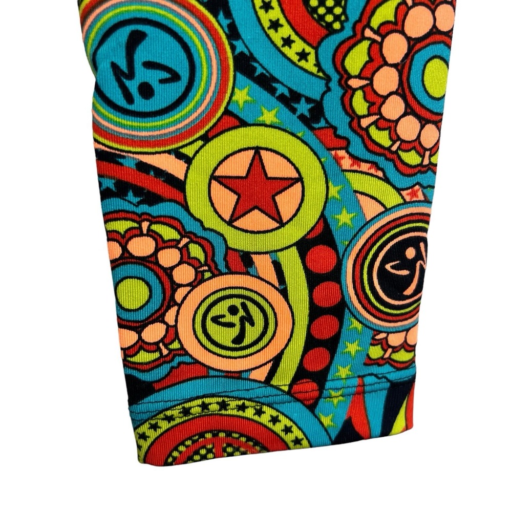 Zumba Wear Leggings Women Size XS Multicolor Hippie Peach - Feel Good Dance Good - Picture 3 of 11